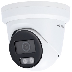 Hikvision - Câmara Turret IP da gama PRO - Resolução 4 Megapixel (2688x1520) - Lente 2.8 mm: PoE: Microfone embutido - Alcance IR 30m : AcuSense : Captura de rosto - Deteção de movimento 2.0 | IP67