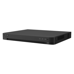 Hikvision DVR 5n1 16 CH gama PRO - 16 CH HDTVI / HDCVI / AHD / CVBS - Até 32 CH IP - Saída HDMI 4K e VGA | Áudio - Deteção de movimento 2.0 | AcuSense - Reconhecimento facial | 2 HDD