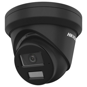 Hikvision Turret Camera IP GAMA Pro - Résolution 6 mégapixels (3200x1800) - 2,8 mm lentille | Double microphone dans la matrice - Plage lumineuse hybride 30 m - Poe | MicroSD | IP67 - ACUSENSE | Détection de mouvement 2.0