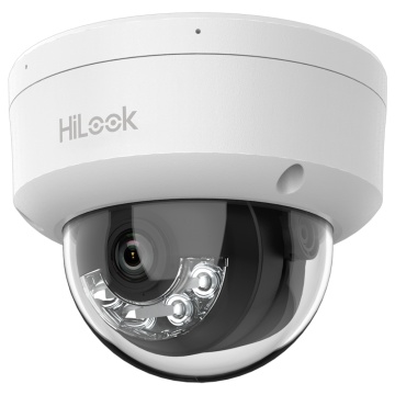 Hilook - Dome IP camera - Resolution 6 Megapixel (3200x1800) - 2.8 mm lens | Integrated microphone - hybrid light 30 m | Poe IEEE802.3AF - Movement Detection 2.0 | IP67 | IK08