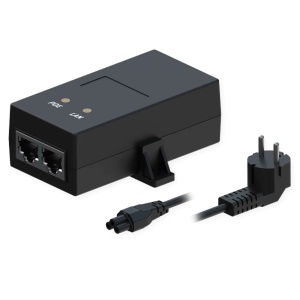Injetor PoE passivo Teltonika. - Compatibilidade com a tecnologia PoE passiva 24V. - Possui 2 portas RJ45 (Entrada/Saída). - Fornecimento de energia estável até 24 W. - Transferência de dados Gigabit 10/100/1000M. - Compatível com TK-PR1IC860 e TK-PR1ICC6
