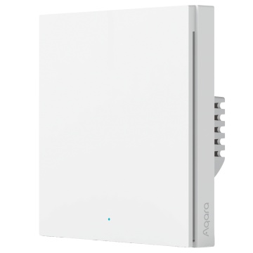 Intelligent Wall Switch Aqara H1 - Zigbee 3.0 - Need Aqara Hub - with neutral / high voltage protection - Compatible with round wall boxes - compatible with Apple Homekit, Google, Alexa