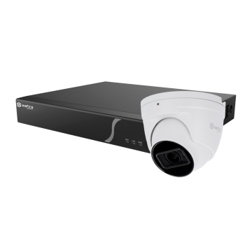 Kit de inteligência artificial Safire Smart - 1 Câmara Turret de 4Mpx - 1 NVR de 8CH com áudio e alarme - 1 Disco rígido de 1TB - Saída de vídeo HDMI 4K - Classificação de veículos humanos e avançados