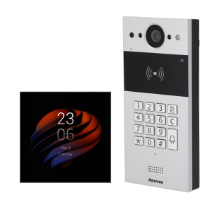 Kit Domotic et Android Videory - IP & AMA; WiFi | Plaque et moniteur - Audio bidirectionnel - Bluetooth et Zigbee - Reader EM / MF et NFC | Poe Standard - 2 sorties de relais | Vandalisme résistant - connexion à travers le nuage