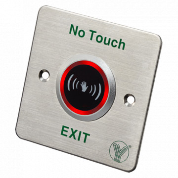 Kontakt -Exit -Taste - Infrarotsensor mit Indikator -LED - getestet 100.000 Verwendungen - NO/NC/COM | Eingebettet oder Oberflächenbaugruppe - Nachweisintervall 4-12 cm - aus Edelstahl bestanden