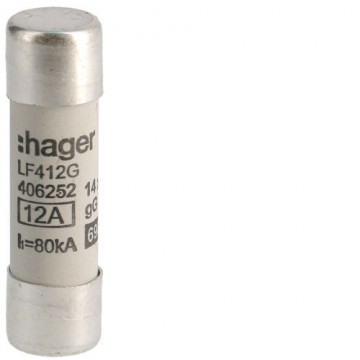 LF412g - Fuse 14x51 GG 12A 690V HAGER EAN: 3250614062520