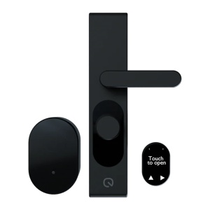 LOQED Touch Smart Lock 2S Preto - Abertura tátil por proximidade Bluetooth Touch - Mecanismo de bloqueio motorizado de três pontos - Acesso por código PIN com teclado integrado - Gestão remota através de ligação Wi-Fi - Compatível com Apple Homekit / Alex