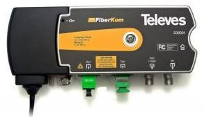 Mini-nó Óptico Fibra 1200..1600nm "SC/APC" con C.Devolver 1310nm (2 Fibra), con Amplificador 87...1220MHz Compatible DOCSIS 3.1. Tecnología OLC (Alimento lugar)