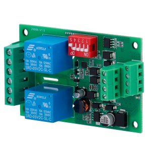 Modbus-Erweiterungsmodul – Kompatibel mit PYRUS – 4 digitale Eingänge – 2 Leistungsrelaisausgänge – Direktmontage in PYRUS/SYRUS-Box