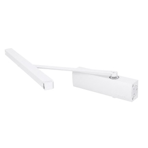 Mola de braço deslizante para portas - Montagem à superfície e instalação reversível - Abertura com força reduzida - Portas entre 20~60 kg e 750~950 mm - Velocidade ajustável | Ajuste preciso da força - Apto para todos os tipos de portas