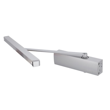 Mola de braço deslizante para portas - Montagem à superfície e instalação reversível - Abertura com força reduzida - Portas entre 25~100 kg e 850~1250 mm - Velocidade ajustável | Ajuste preciso da força - Apto para todos os tipos de portas