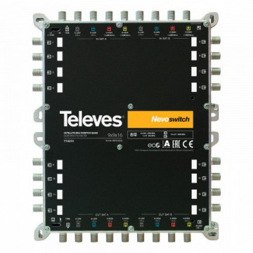 Múltiple 9x9x16 "F" Terminal/Cascada, QUAD Compatible (incluir F.Alimento 12,5V-2,8A)