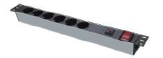 ODASPMSC14p - Regue 6 Tom. Schuko 19 "16A mit Prot. 1U Omnium Electric