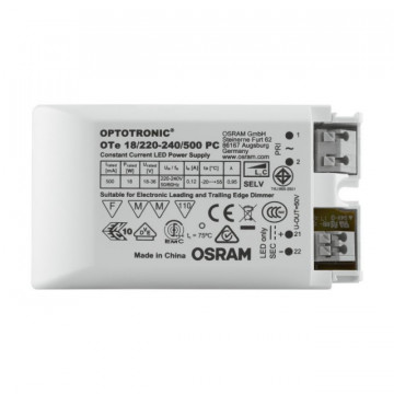 OSRAM LEDVANCE - 4052899105362 - Conductor Beneficios según objetivos 18/220…240/500 PC 18 W