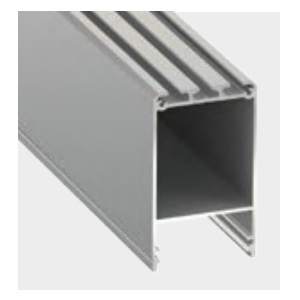 Perfil alum. LUXE Saliente 73x43x3000mm Preto. CLARO