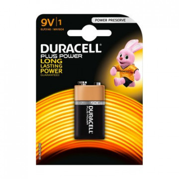 PILHA DURACEL PLUSPOWER 6F22-9V BL.1