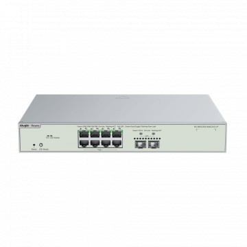 Reyee Cambiar Nube Manejable L3 - 8 Puertas Hi-Papa RJ45 + 2 Puertas SFP - 8 Puertas Multi-Gigabit + 2 10G Puertas [%Varilla%] - VLAN/aislamiento de puerta/STP/RSTP/LCA - DHCP Fisgonear/IGMP Fisgonear - El puede ser montado em rack