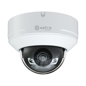 Safire Smart câmara Domo IP gama E1 com AI-ISP - Sensor 1/1.8" grande abertura F1.0 Night Color X - Resolução 4 Mpx (2688x1520) | MicroSD - Lente 2.8 mm | Microfone incorporado | LED 30m - IA: Classificação de humanos e veículos | Contagem - Impermeabiliz