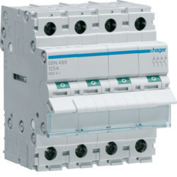 SBN499 - Modular Switch 4P 125A HAGER EAN: 3250615510037