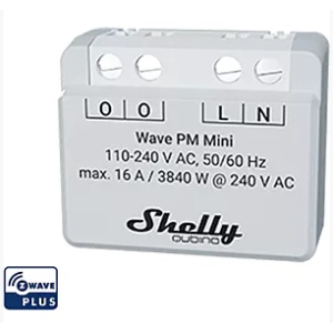 Shelly Qubino Wave PM Mini - Mini módulo Z-Wave™ para monitorear el consumo de energía 110/240VAC - 16A
