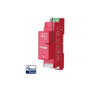 Shelly Qubino Wave PRO 1PM - Módulo de carril DIN con 1 relé y medición de energía para la automatización Z-Wave™ - 110/240VAC 16A