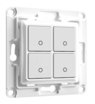 Shellywallswitch4white - Switch 4 boutons pour les modules Shelly - BR