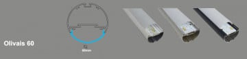 SOFLIGHT - 017.0860Ano.001.54 - LED luminaire 860mm olive 60 anthracite