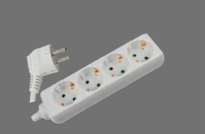 Soflight - SL -E1415B - Tom. Vierfach mit 3x1,5 weißem Kabel 1,5 mts