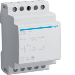 ST305 - Transf. Bell 230V/8-12V 16VA 3M HAGER EAN: 3250615703057