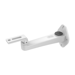 Suporte de parede - Para câmaras box e bullet - Apto para uso no exterior - Cor branca 97.1(Al) x 70(An) x 217.9(Fo) mm - Compatível com Hiwatch Hikvision - Passador de cabos
