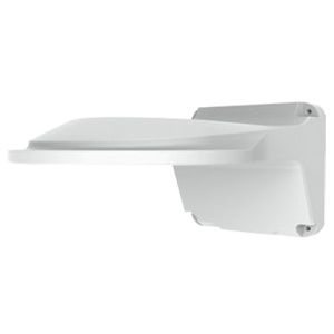 Suporte de parede - Para câmaras dome - Apto para uso no exterior - Cor branco - Passador de cabos - 126 mm (Al) x 126 (Lg) x 233 (Pf) mm