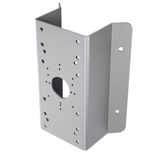 Suporte para esquina - Adequado para utilização no interior/exterior - Aço inoxidável, com revestimento protetor - Superfície da câmara: 180 (L) mm x 250 (A) - Passador de cabos - Cor branco