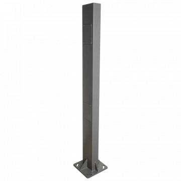 SUporte universal de chão - Adequado para vários tipos de dispositivos - Duplo acesso à instalação - Altura 1.5 metros - Fabricado em aço Q195 - Instalação exterior ou interior