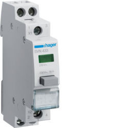SVN433 - BOT PRES C / ENCRV. 2NA + Green LED 230VAC HAGER EAN: 3250615721990