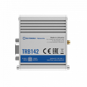 Teltonika Gateway Industrial 4G LTE Cat 1 - Conectividade fiável com 4G LTE de baixo consumo - Interface série industrial RS232 integrada - VPN avançada: IPsec, OpenVPN e WireGuard - 2 portas de I/O digitais configuráveis - Hardware Watchdog e gestão remo