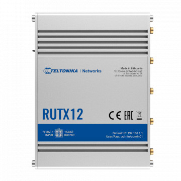 Teltonika Router 4g Industrial - Dual Modem 4g Cat 6 Dual SIM - Wi -Fi 5 - Bluetooth Le 4.0 - GNSS Positioning - 5 Puertas Ethernet RJ45 Gigabit