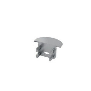 Topo Plastico c/ furo SILVER P/Perfil TIPO U