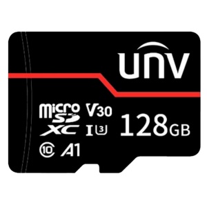 UniView - MicroSD | Capacité 128 Go - Classe 10 | Vitesse d'écriture 70 Mo / s - jusqu'à 3 000 cycles d'écriture - Format exfat - large gamme de températures.: -25 ° C à 85 ° C