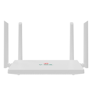 V-SOL Router Mesh Wi-Fi 6 - 4xRJ45 10/100/1000 Mbps - AX3000 com 2x2 em 5Ghz e 2.4Ghz - Suporta até 128 dispositivos ligados - Controlo parental e QoS dinâmico integrados - Escritório pequeno / Escritório doméstico / Gaming