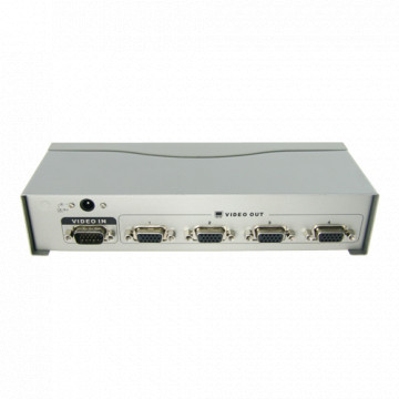 VGA Signal Multiplier - 1 VGA Entrée - 4 VGA Exits - VGA, SVGA, XGA, MultiSync - Distance maximale aux moniteurs: 65 mètres - DC 9 V Power