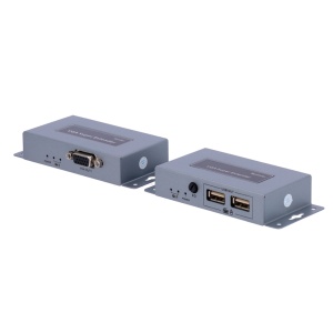 VGA / USB Extenseur UTP - Emitte et récepteur - Plage 100 m - Jusqu'en 1920x1440 - À propos du câble UTP 5 / 5E / 6 - Power DC 5 V