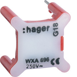 WXA691 - galería Bombilla p/encerrar. 250V, encarnado HAGER Ean:3250617190541