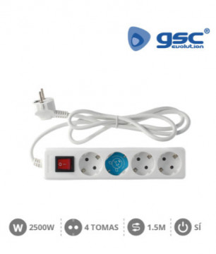 00000000003 - 8436021940032 Multiple 4T + Int. (3x1,0 mm) 1,5 m blanc