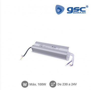 001504582 - 8433373045828 Source d'alimentation du ruban LED en 24V 100W IP67