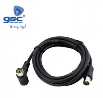 002602973 - 8433373029736 Koaxial TV Angular TV 2,5 m männlich für schwarze Frau