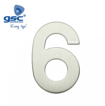003302616 - 8433373026162 APPLIANCE NUMBER 6 in stainless steel with adhesive