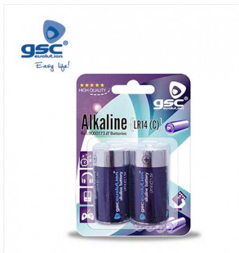 009000173 - 8436039201736Bateria alcalino GSC Evolución LR14 (C), Ampolla 2 unidades.