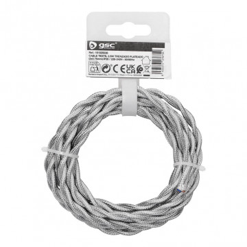 101025026 - 8433373076754Cabo Textile 2.5m (2x0.75mm) trapped traced