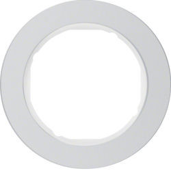 10112074 - R.clásico - marco x1, Aluminio/blanco HAGER Ean:4011334392255