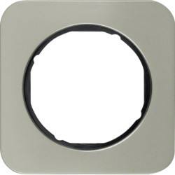 10112104 - R.1 - marco x1, Inoxidable/negro HAGER Ean:4011334392392